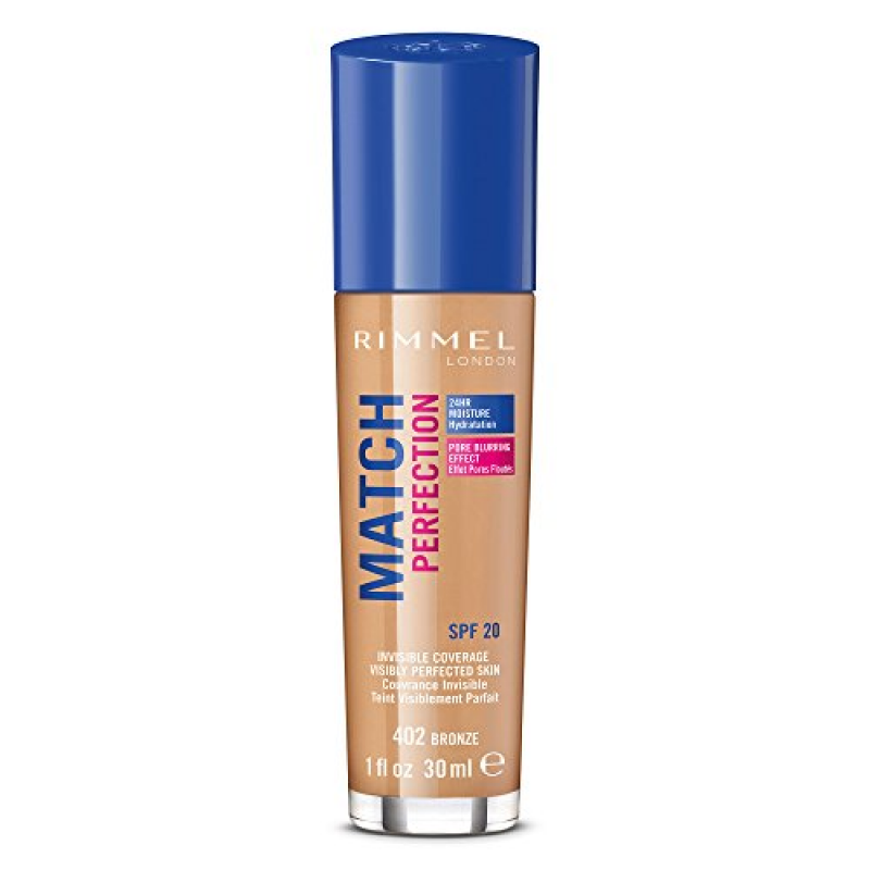 Rimmel London Match Perfection Foundation, SPF 20, 402 Bronze 30ml