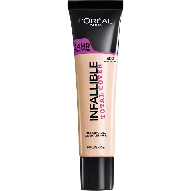 L'Oreal Paris Infallible Total Cover Foundation Creamy Natural,302 /30ml