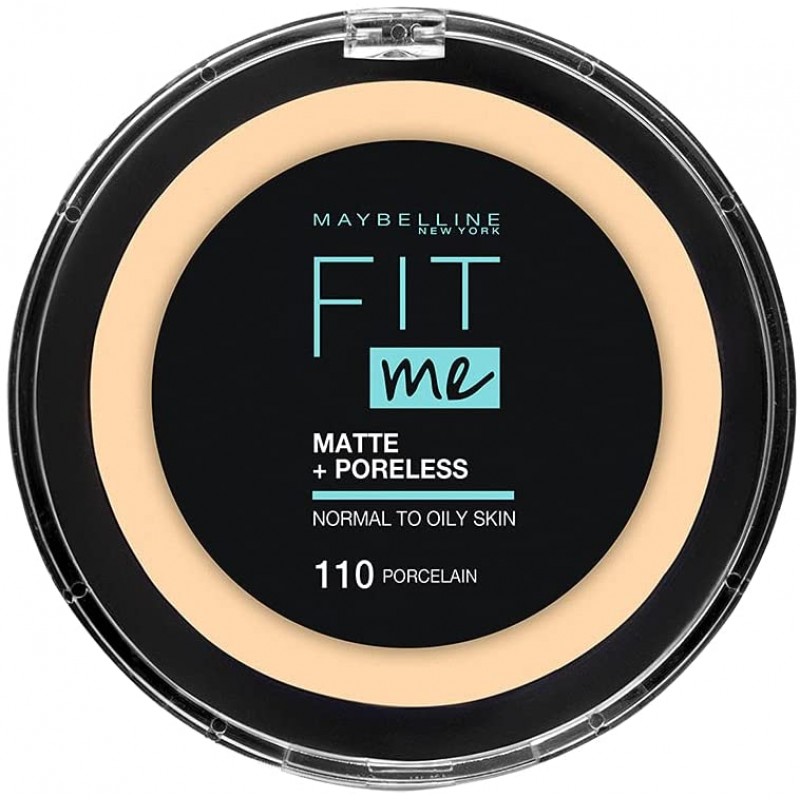 Maybelline New York Fit Me Matte and Poreless Compact Face Powder - 110, Porcelain