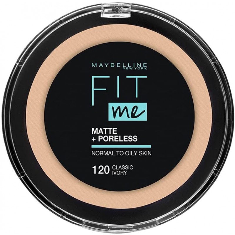 Maybelline New York Fit Me Matte and Poreless Compact Face Powder - 120, Classic Ivory