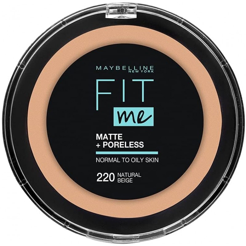 Maybelline New York Fit Me Matte & Poreless Powder, 220 Natural Beige, 54 gm