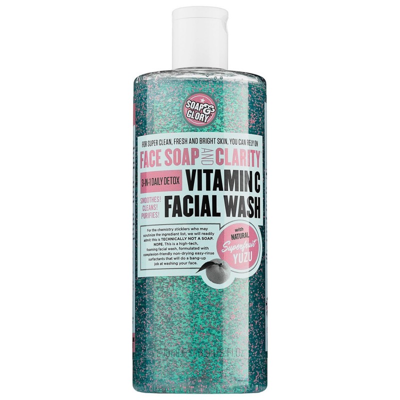 Soap & Glory Face Soap and Clarity 3-In-1 Daily Detox Vitamin C Facial Wash, 350 ml